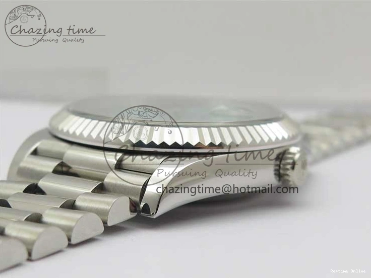 0501 WaterResistant Day Date 40 SS Bp Maker 1:1 Best Edition Tiffany Blue Roman Dial on SS Bracelet A 2549